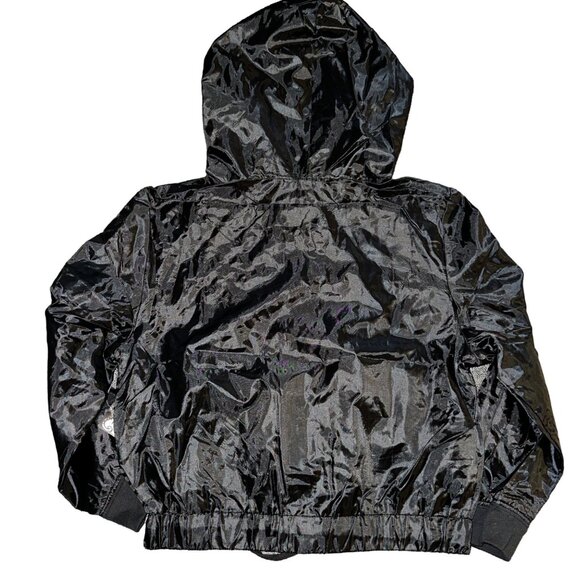 One Step Up Black Hooded Zipper Jacket Pockets Kids Girls Medium 12 Polyester - Picture 4 of 4